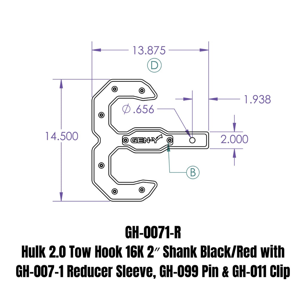GEN-Y Hitch GH-0071-R THE HULK