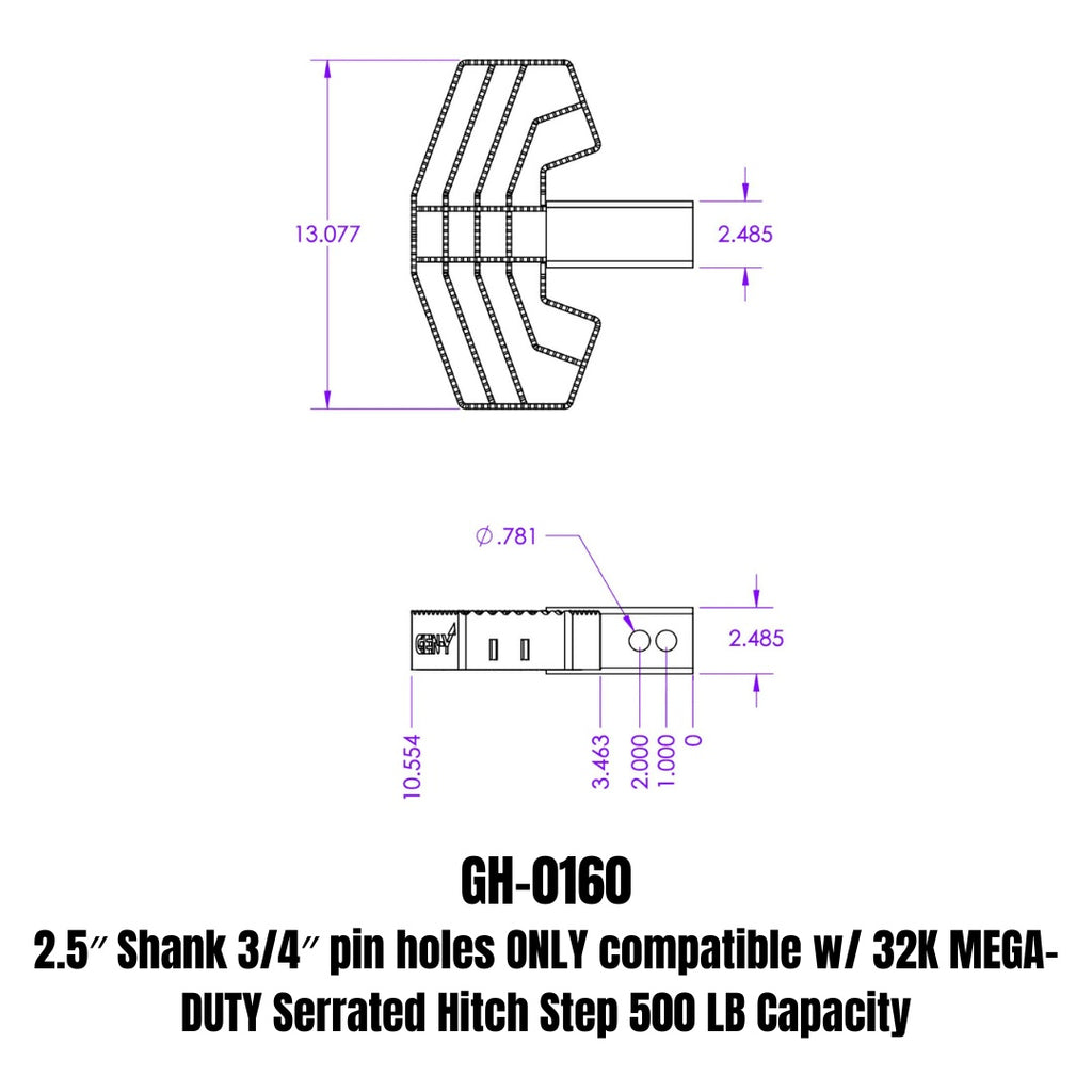 GEN-Y Hitch GH-0160 Serrated Hitch Step