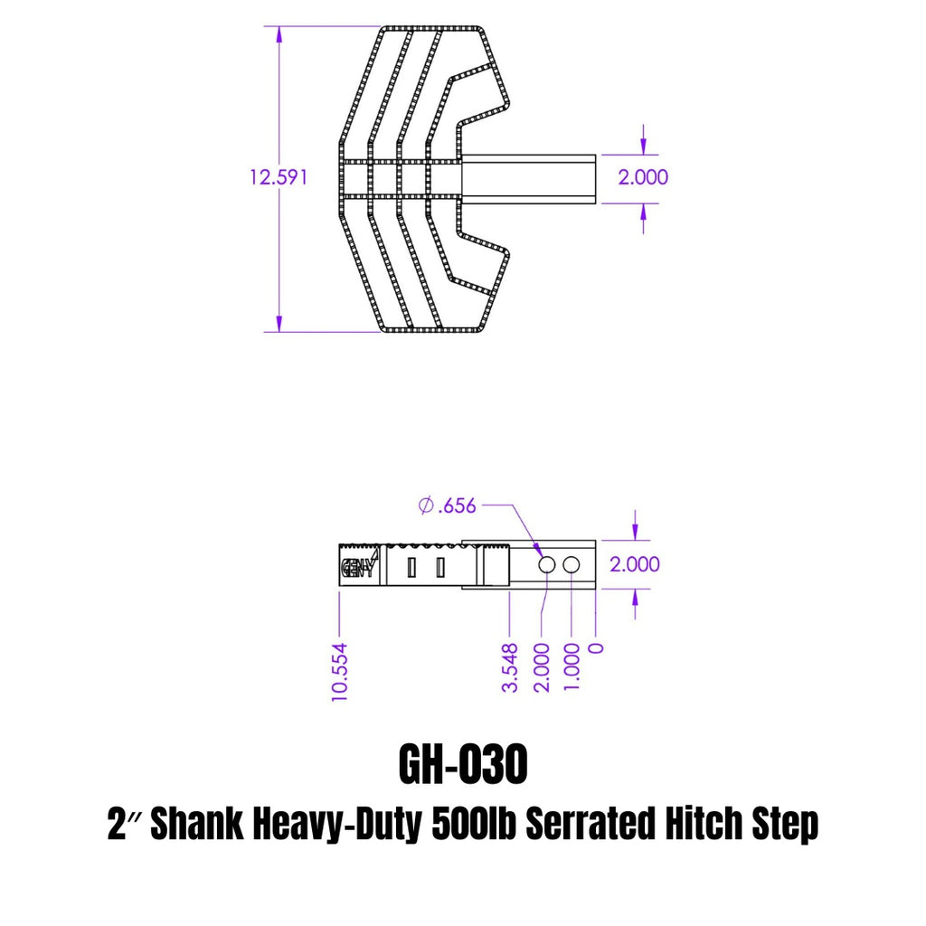 GEN-Y Hitch GH-030 Serrated Hitch Step