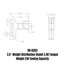 Load image into Gallery viewer, GEN-Y Hitch GH-0353 Weight Distribution Shank