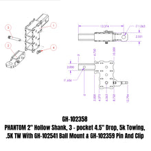 Load image into Gallery viewer, GEN-Y Hitch GH-102358 PHANTOM Drop Hitch