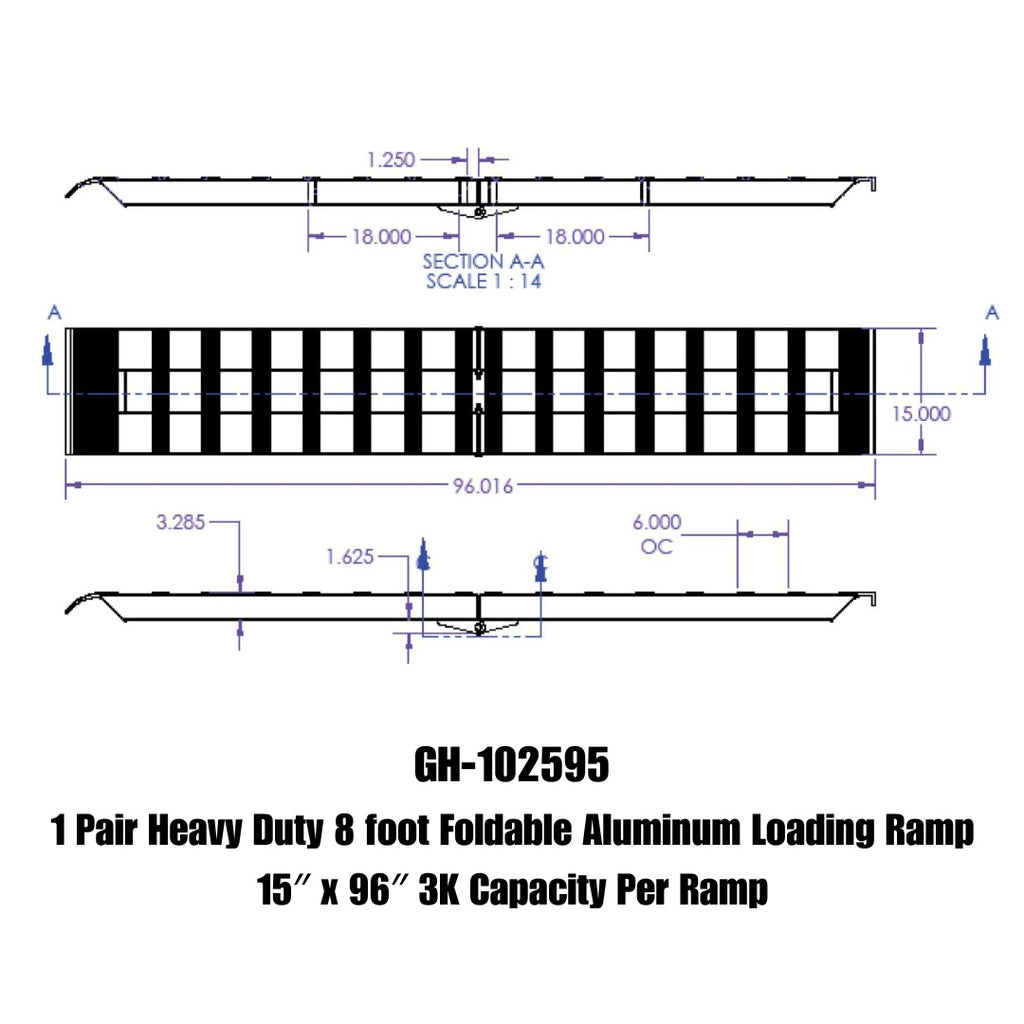 GEN-Y Hitch GH-102595 Folding Aluminum Ramps