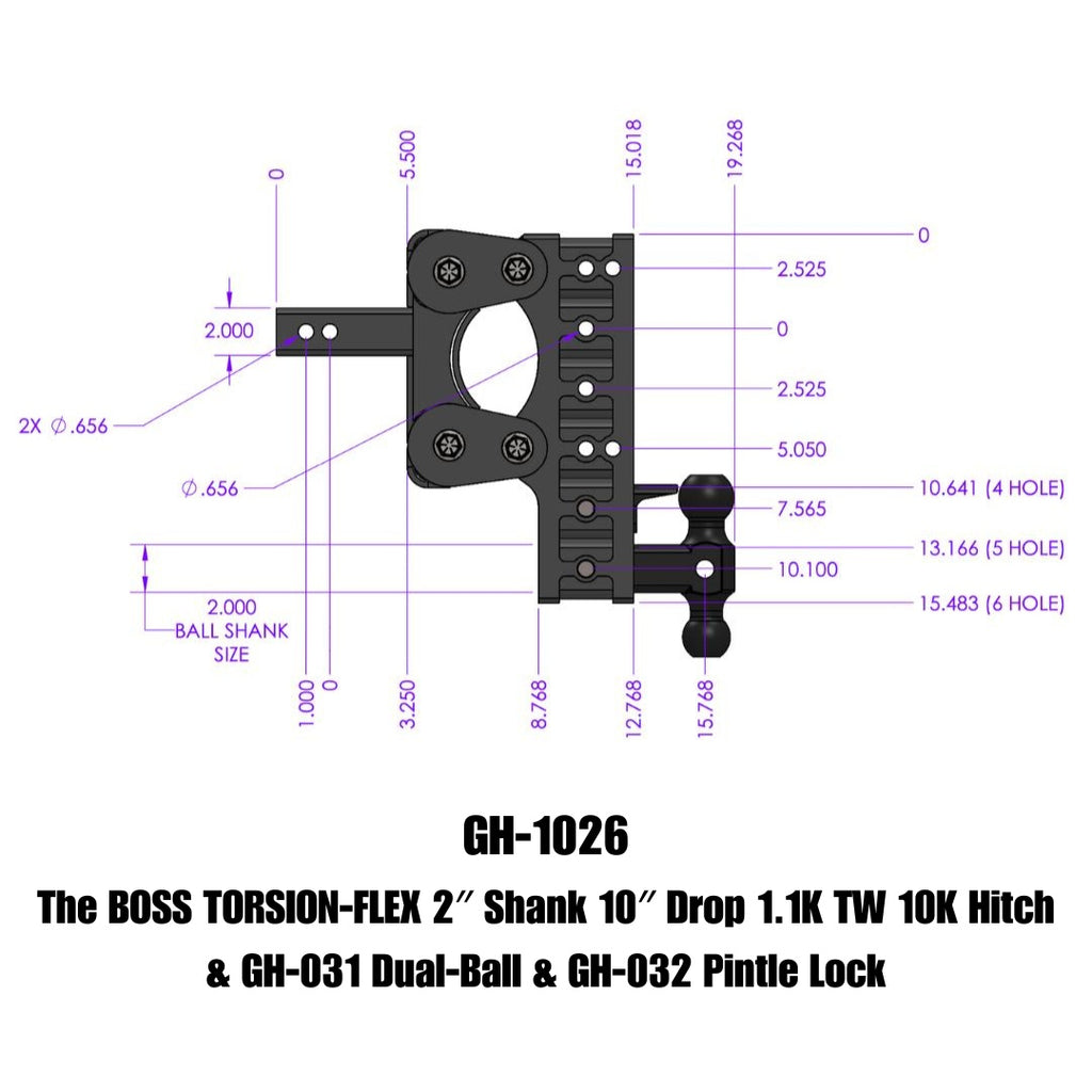 GEN-Y Hitch GH-1026 BOSS Drop Hitch