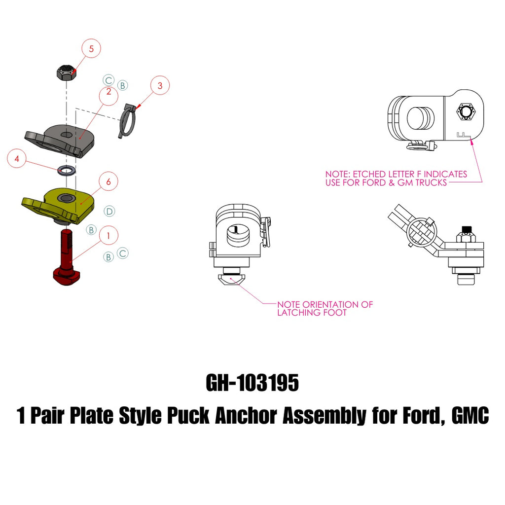 GEN-Y Hitch GH-103195 Safety Chain Anchors