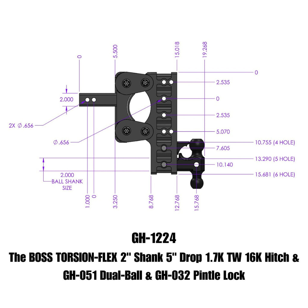 GEN-Y Hitch GH-1224 BOSS Drop Hitch