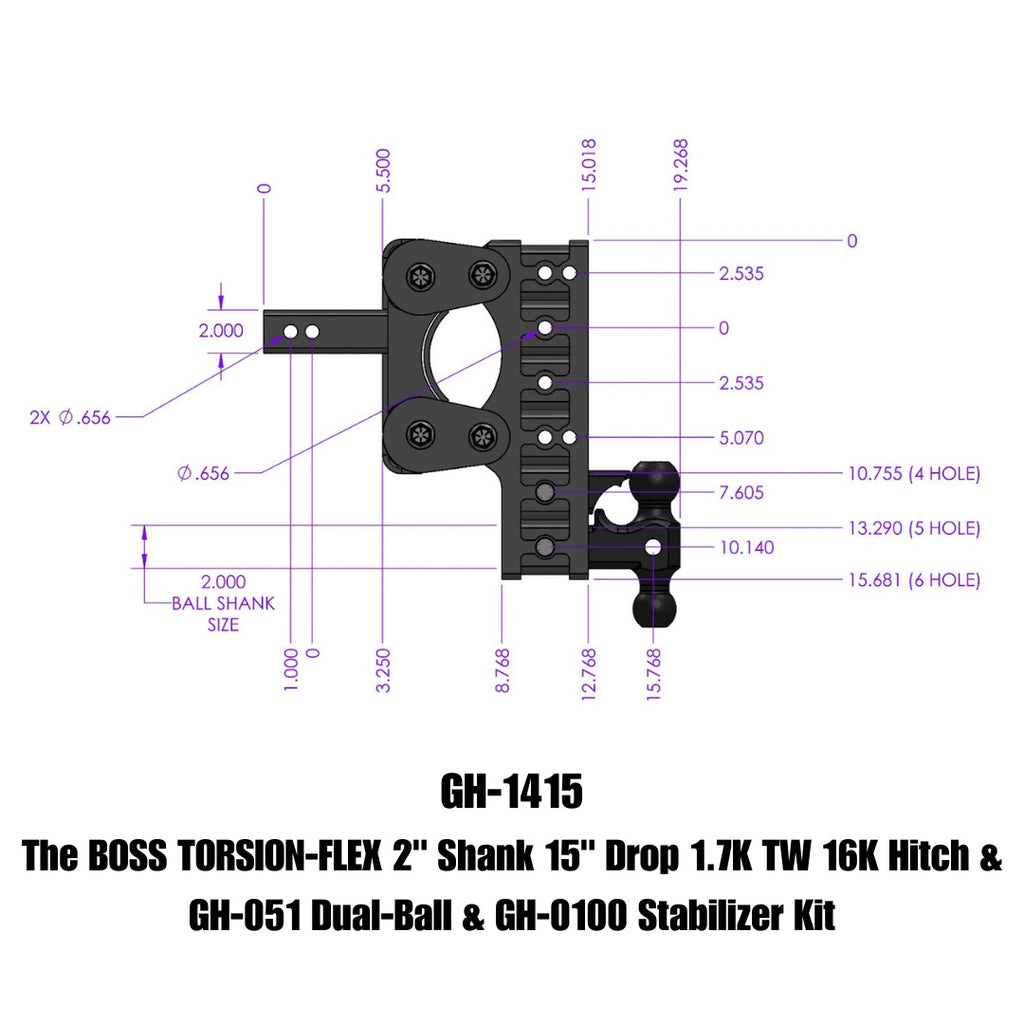 GEN-Y Hitch GH-1415 BOSS Drop Hitch