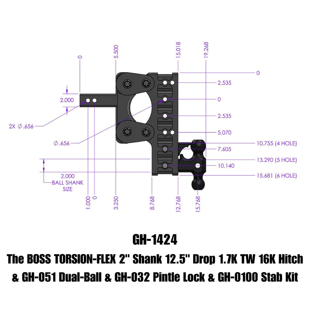 GEN-Y Hitch GH-1424 BOSS Drop Hitch