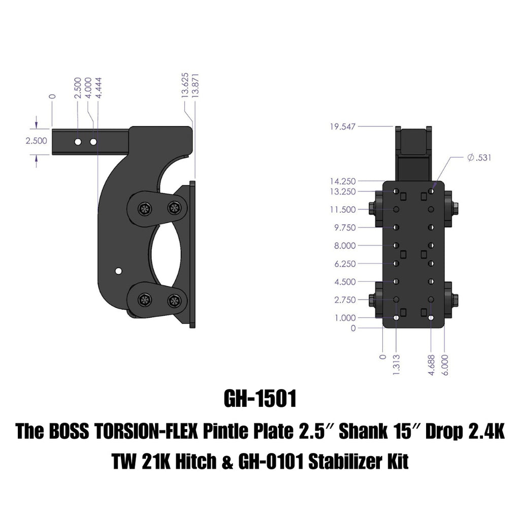 GEN-Y Hitch GH-1501 BOSS Pintle Plate