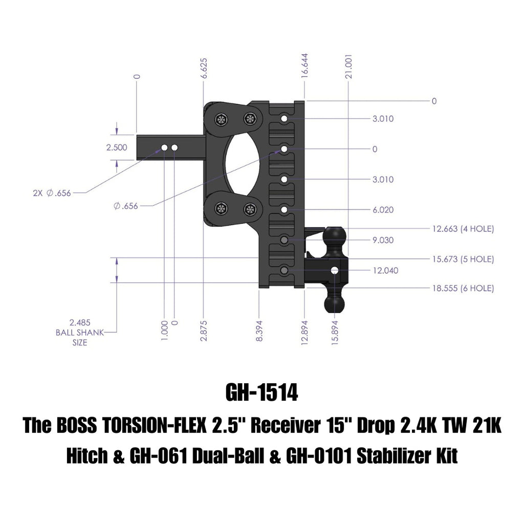GEN-Y Hitch GH-1514 BOSS Drop Hitch
