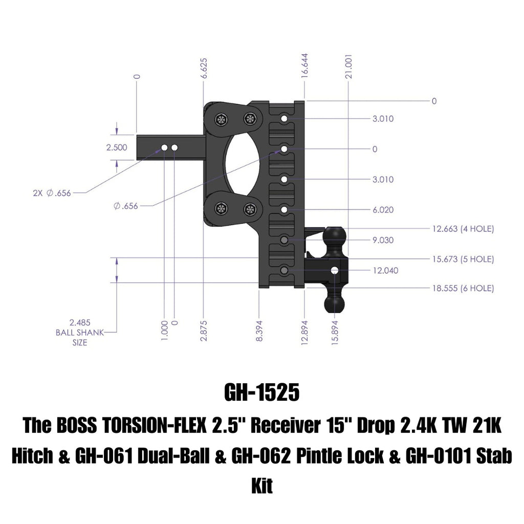 GEN-Y Hitch GH-1525 BOSS Drop Hitch