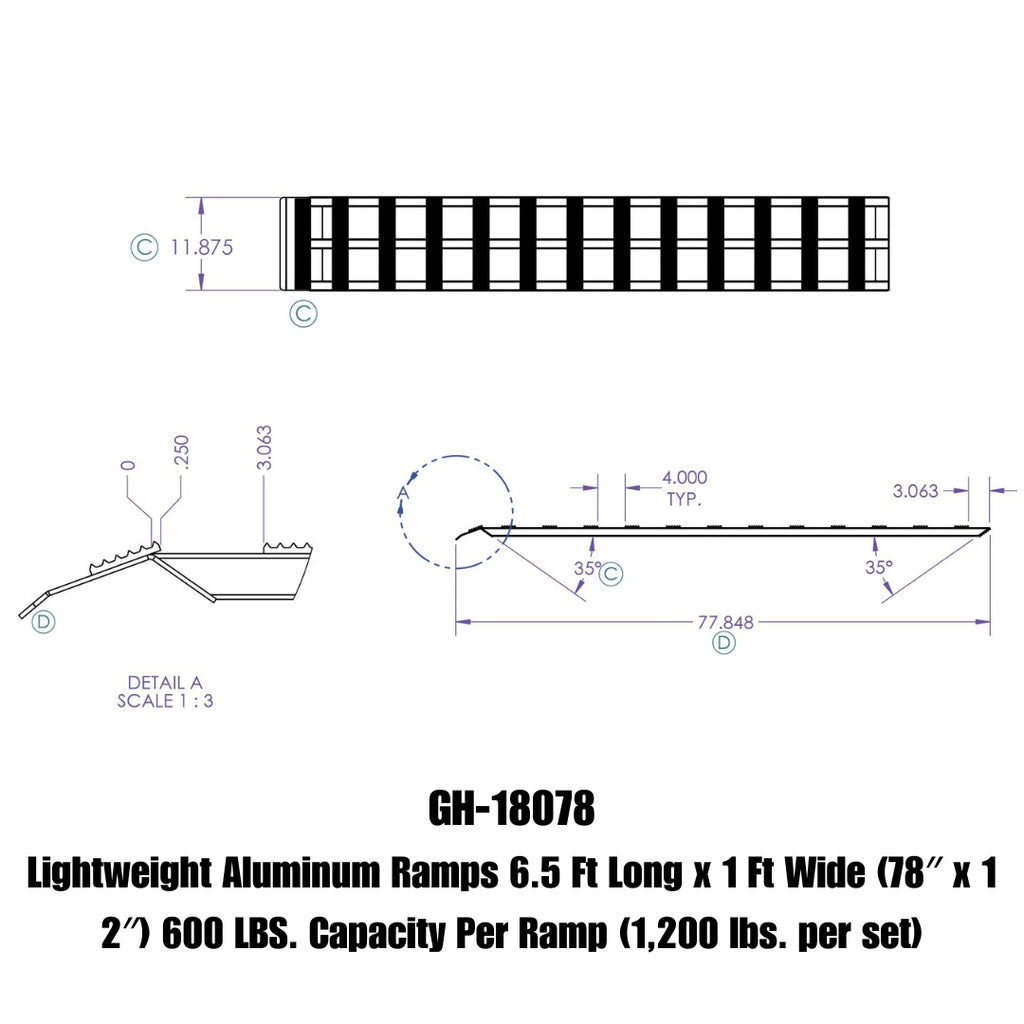 GEN-Y Hitch GH-18078 Lightweight Aluminum Ramps