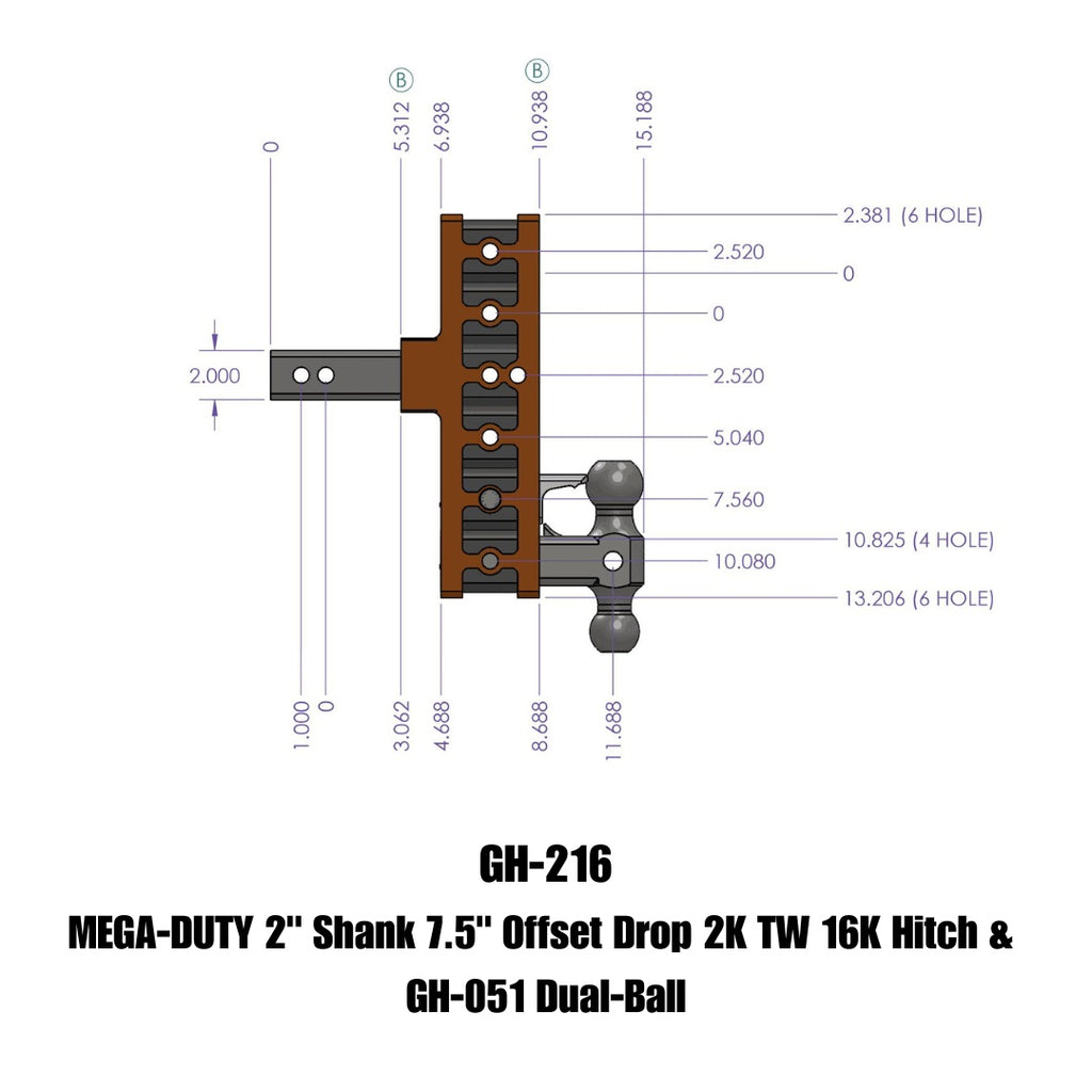 GEN-Y Hitch GH-216 MEGA-DUTY Drop Hitch