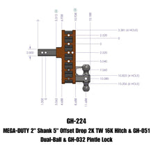 Load image into Gallery viewer, GEN-Y Hitch GH-224 MEGA-DUTY Drop Hitch