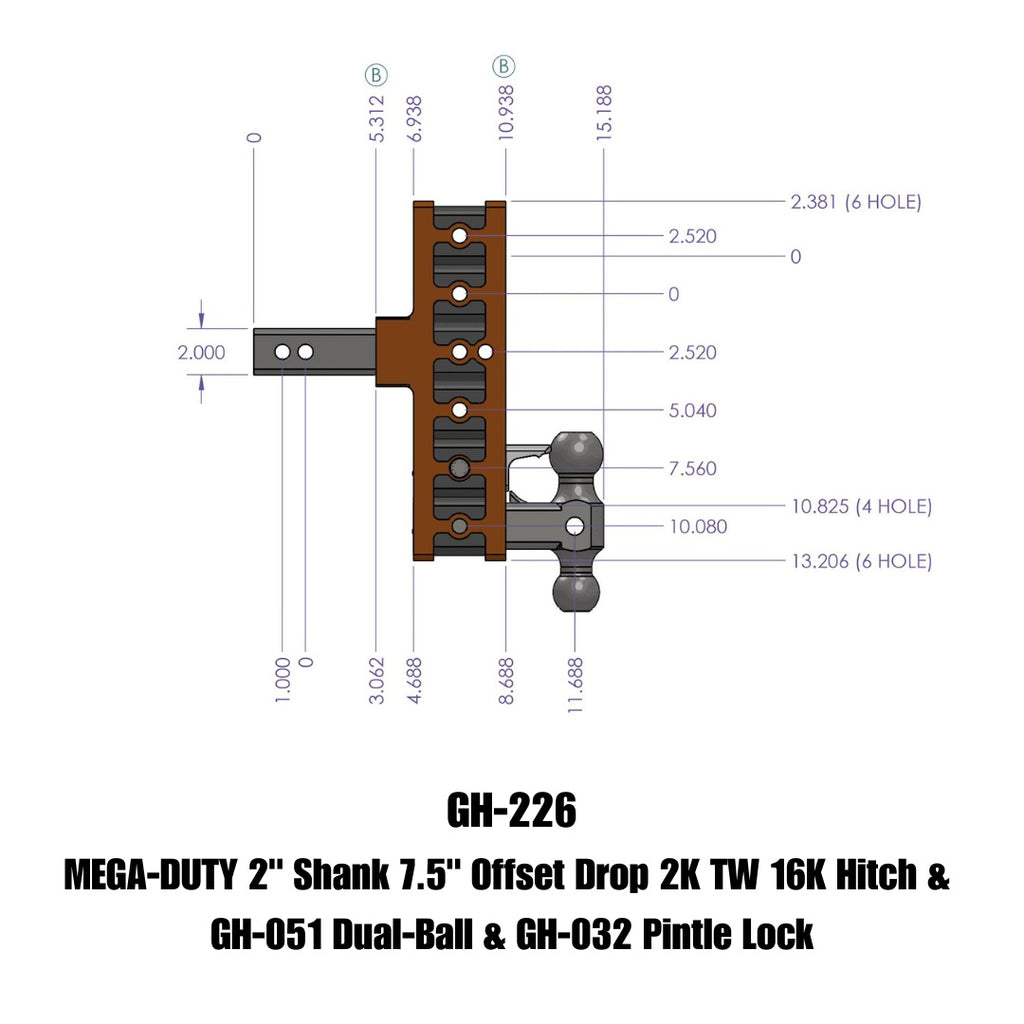 GEN-Y Hitch GH-226 MEGA-DUTY Drop Hitch