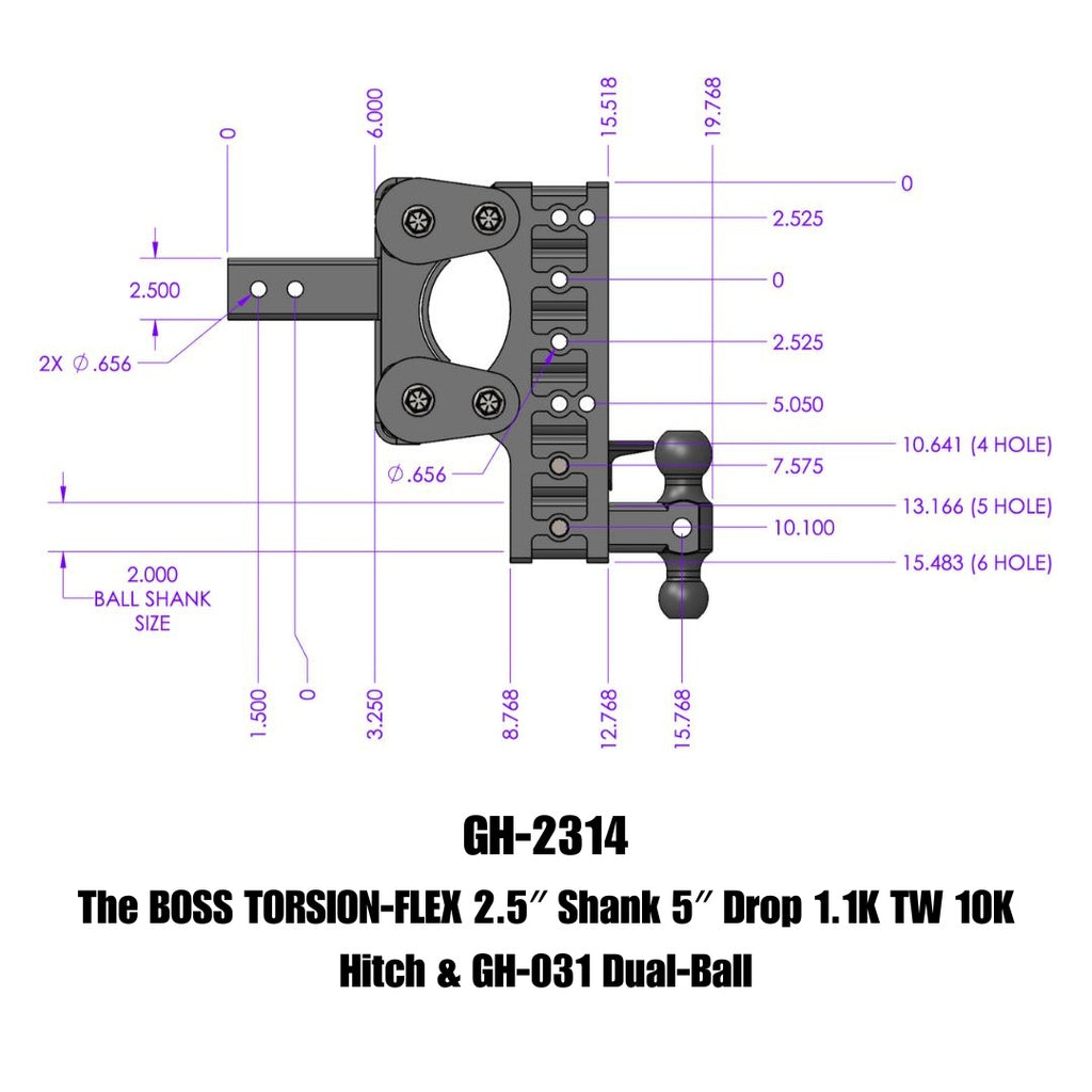 GEN-Y Hitch GH-2314 BOSS Drop Hitch
