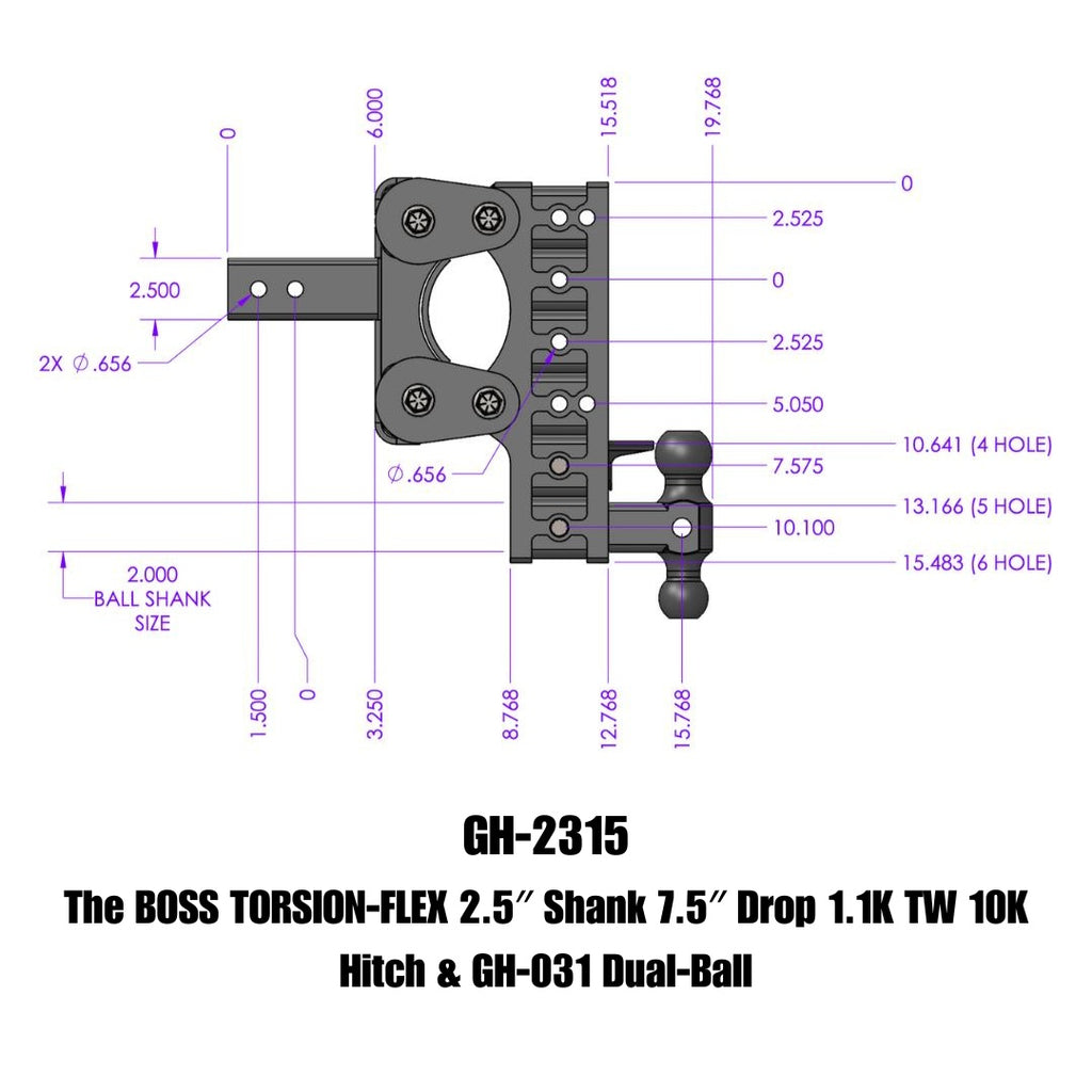 GEN-Y Hitch GH-2315 BOSS Drop Hitch