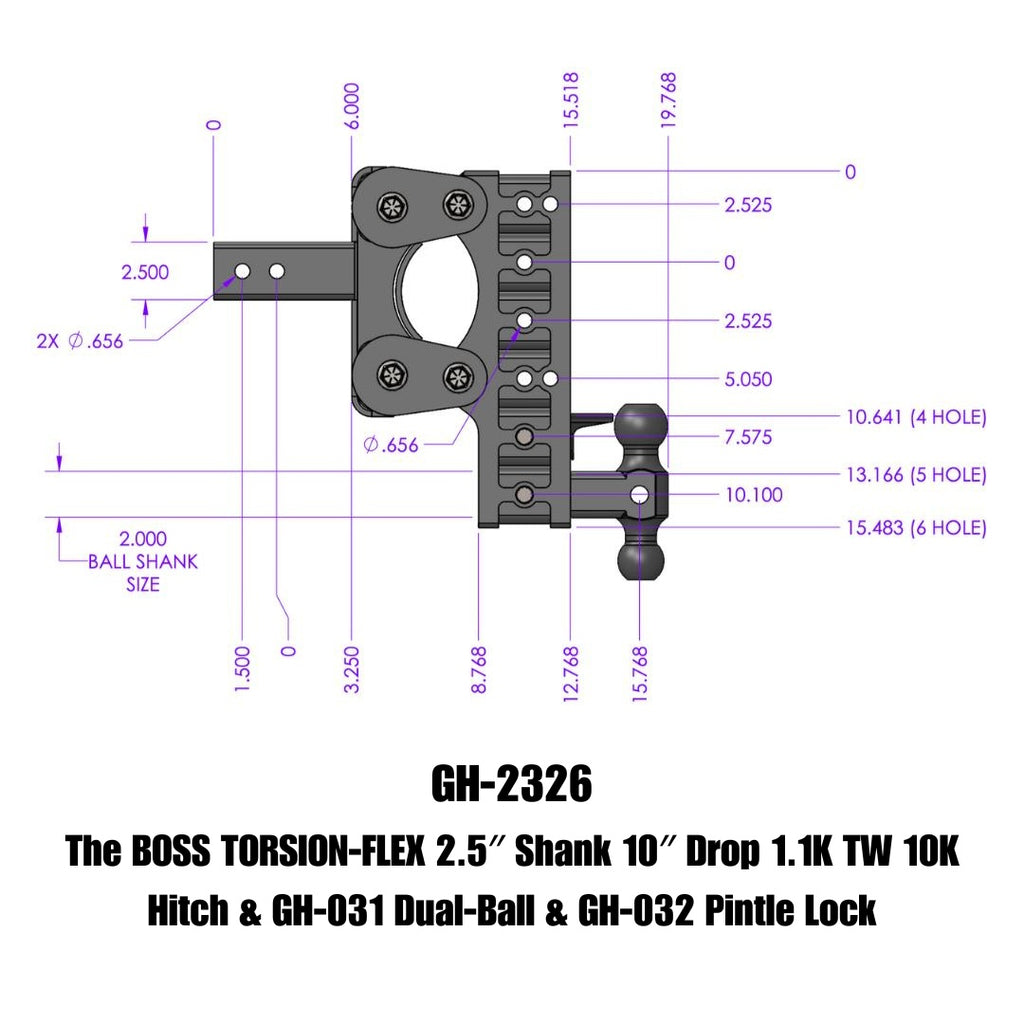 GEN-Y Hitch GH-2326 BOSS Drop Hitch