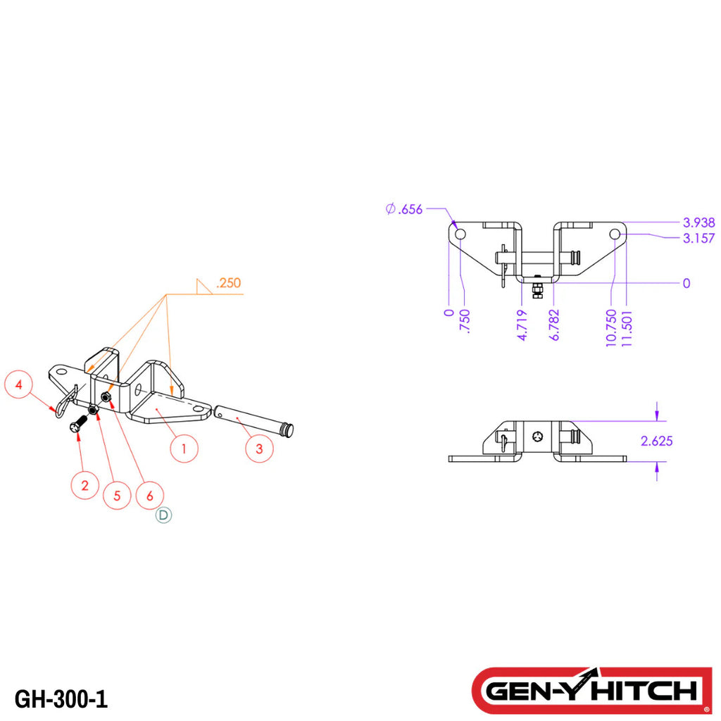 GEN-Y Hitch GH-300-1 Sway Control Head