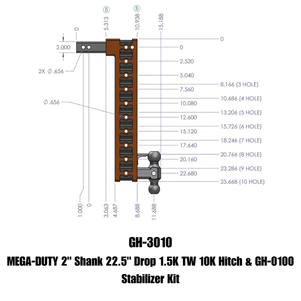 GEN-Y Hitch GH-3010 MEGA-DUTY Drop Hitch