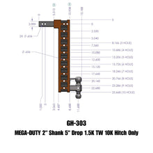 Load image into Gallery viewer, GEN-Y Hitch GH-303 MEGA-DUTY Drop Hitch