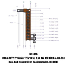 Load image into Gallery viewer, GEN-Y Hitch GH-316 MEGA-DUTY Drop Hitch