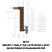 Load image into Gallery viewer, GEN-Y Hitch GH-317 MEGA-DUTY Drop Hitch