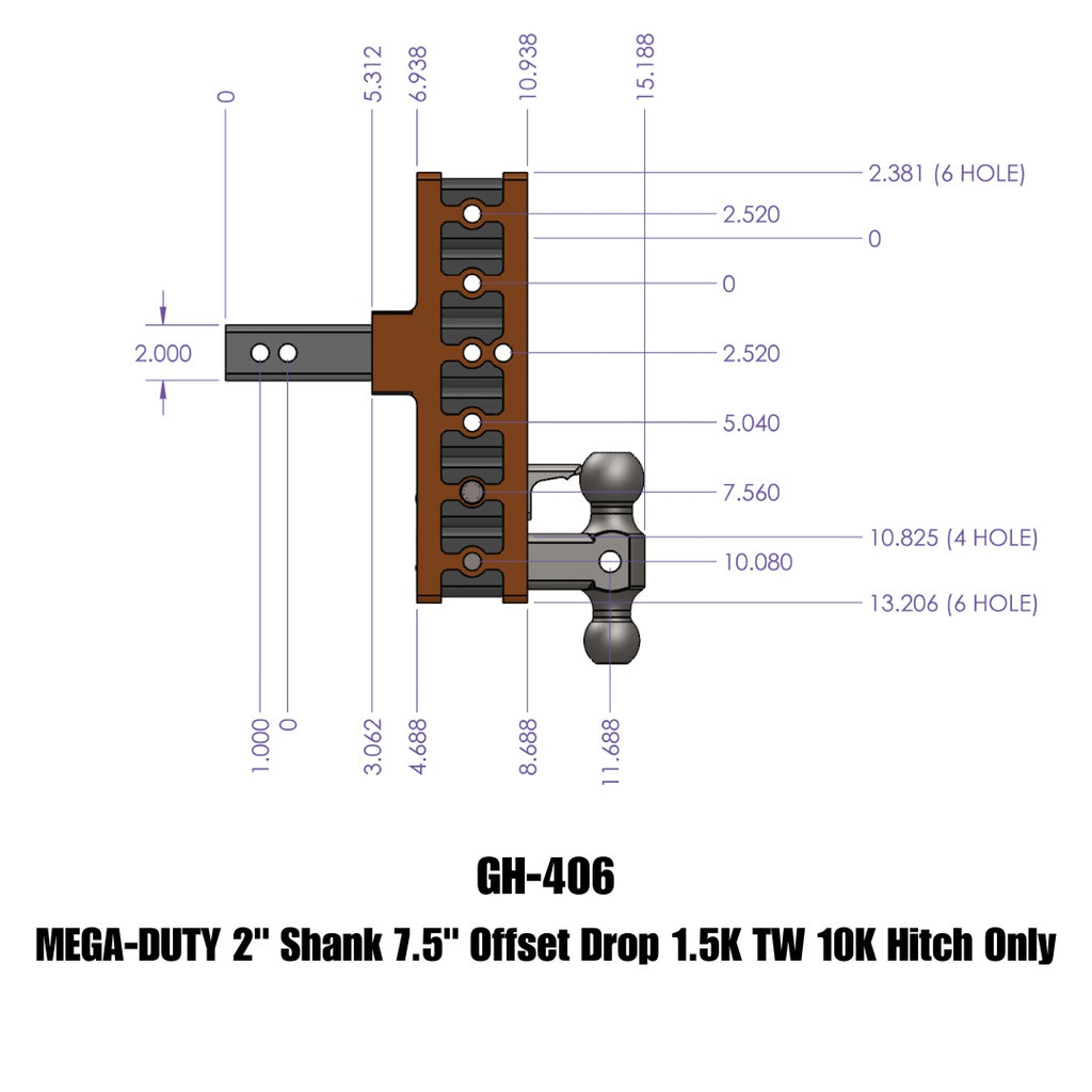 GEN-Y Hitch GH-406 MEGA-DUTY Drop Hitch