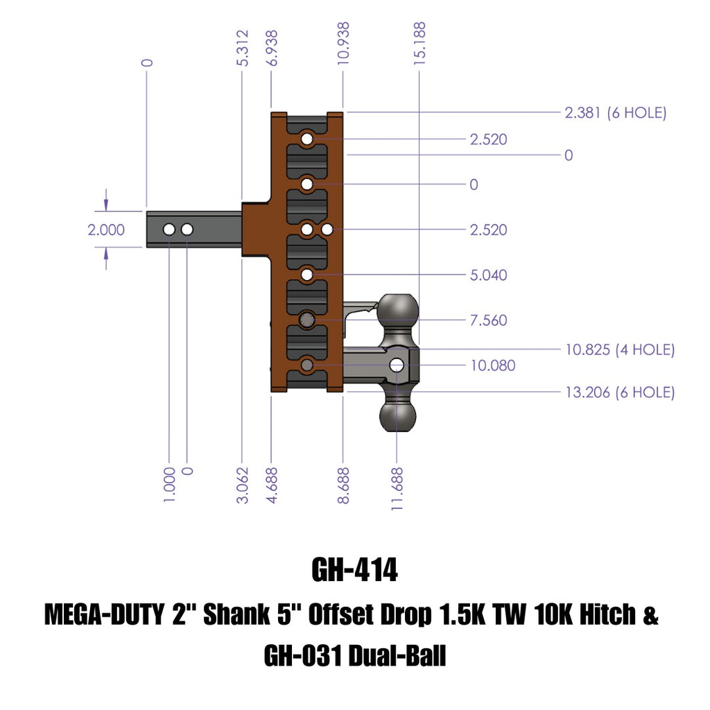 GEN-Y Hitch GH-414 MEGA-DUTY Drop Hitch