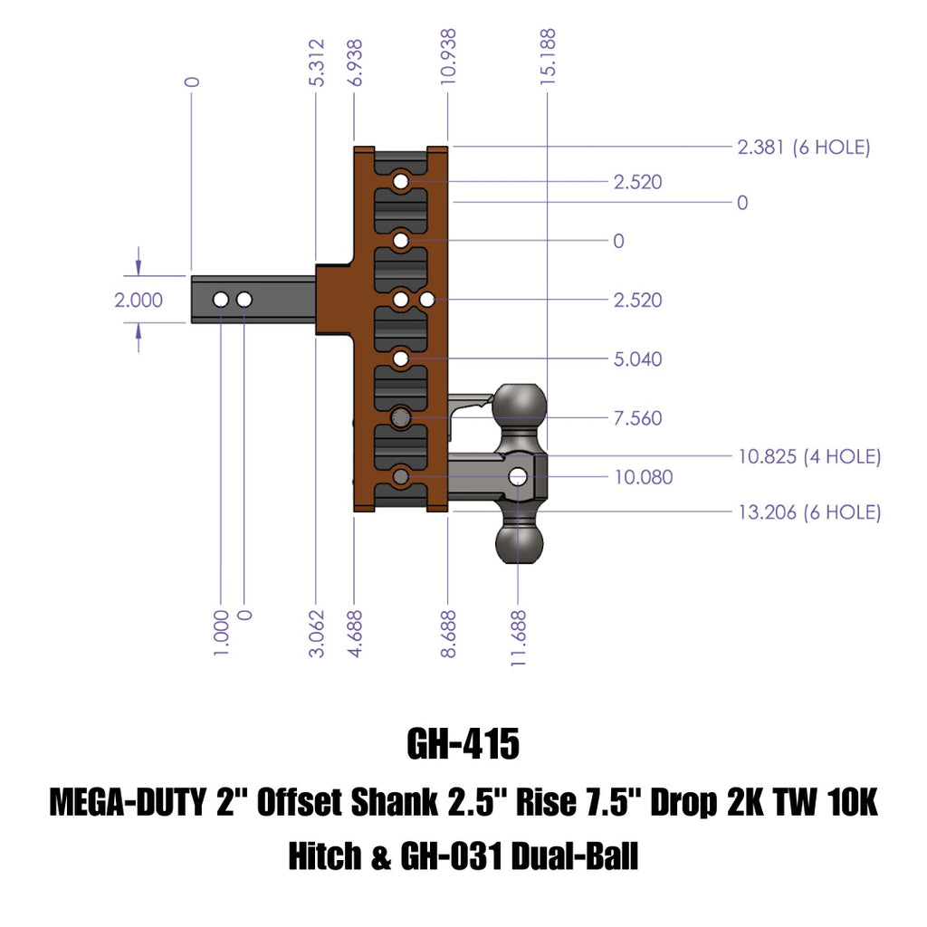 GEN-Y Hitch GH-415 MEGA-DUTY Drop Hitch