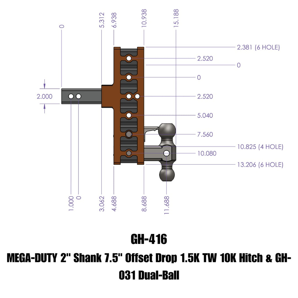 GEN-Y Hitch GH-416 MEGA-DUTY Drop Hitch