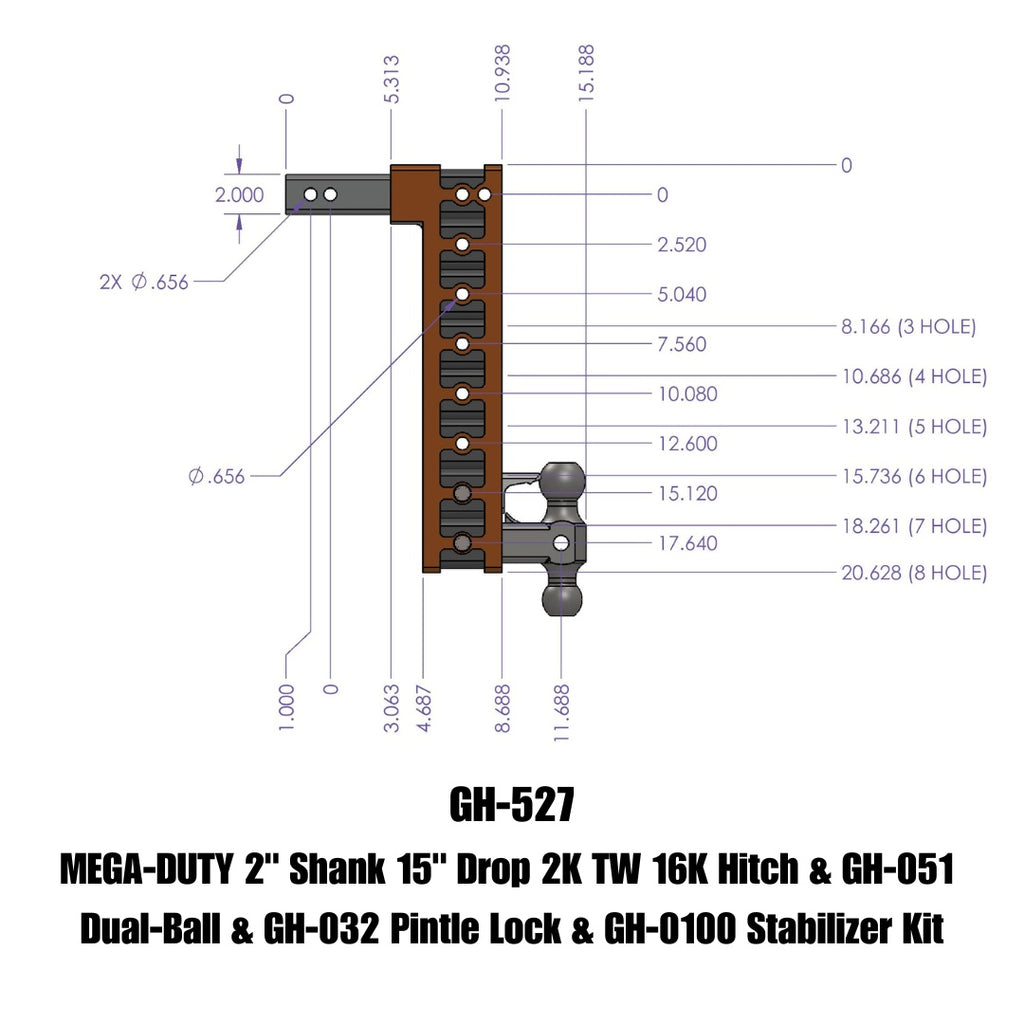 GEN-Y Hitch GH-527 MEGA-DUTY Drop Hitch