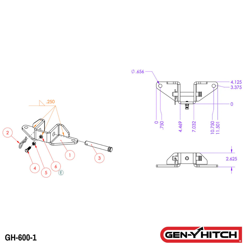 GEN-Y Hitch GH-600-1 Sway Control Head
