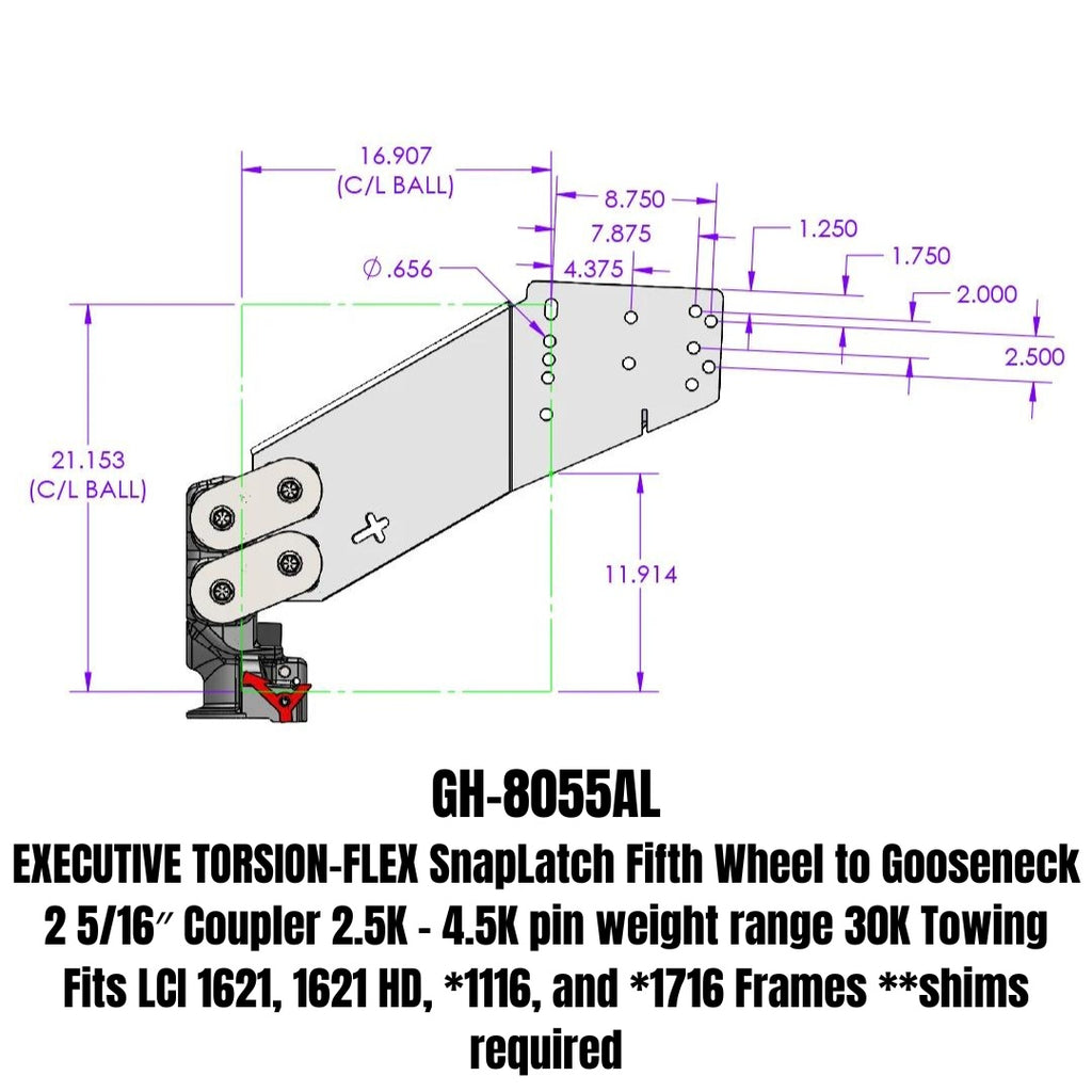 GEN-Y Hitch GH-8055AL EXECUTIVE 5th Wheel to Gooseneck