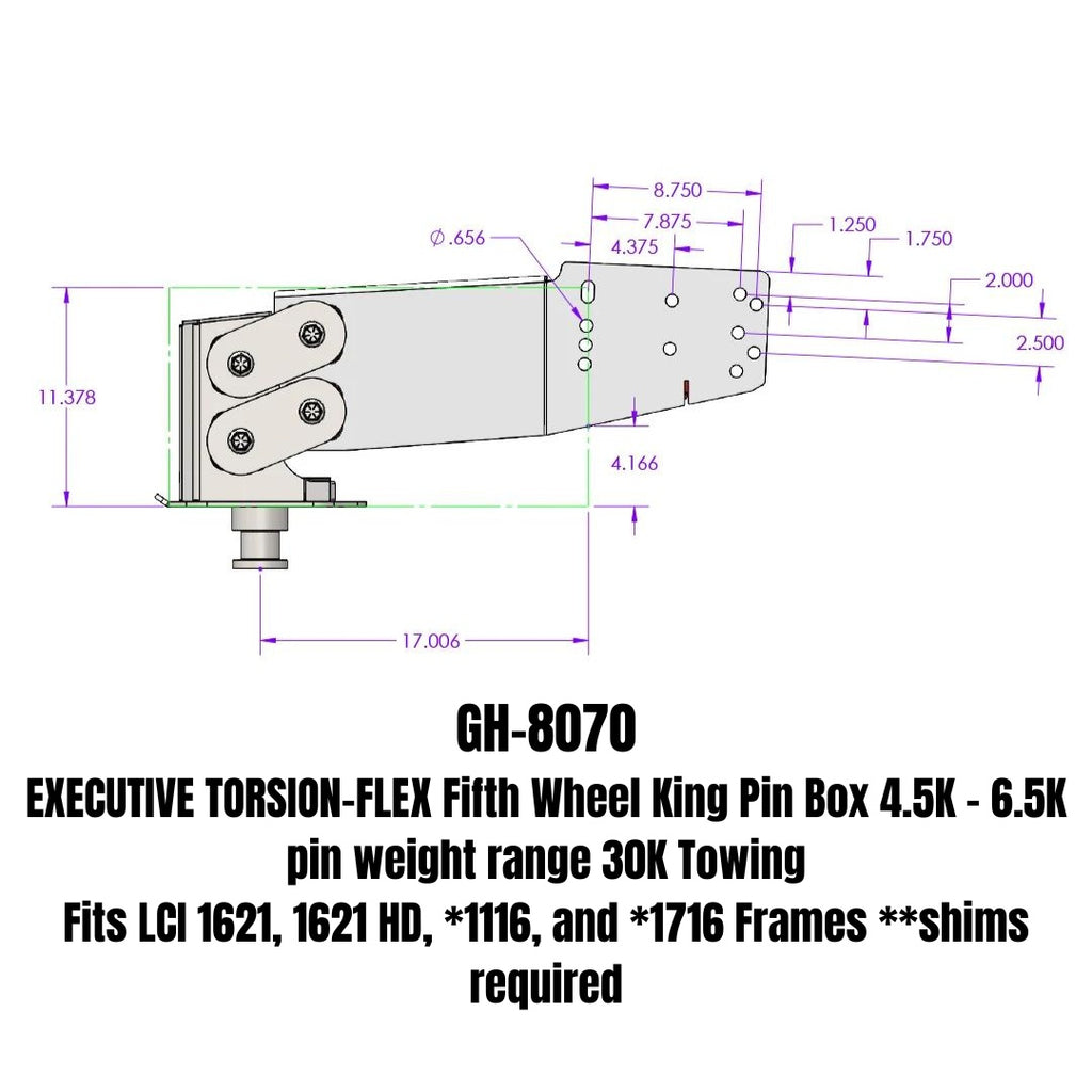 GEN-Y Hitch GH-8070 EXECUTIVE 5th Wheel King Pin Box