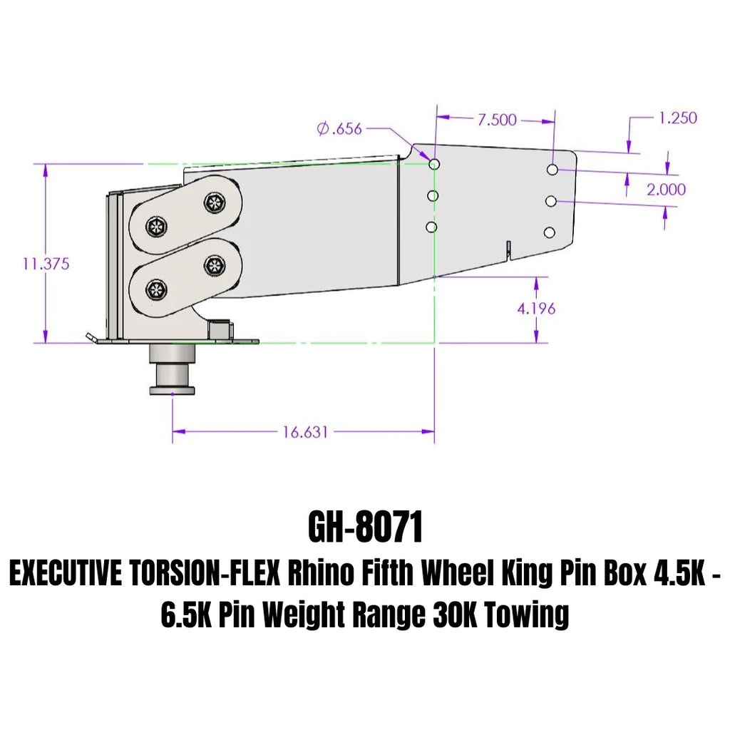 GEN-Y Hitch GH-8071 EXECUTIVE 5th Wheel King Pin Box