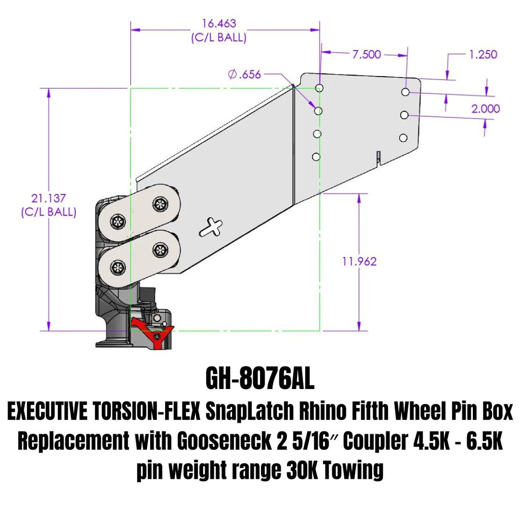 GEN-Y Hitch GH-8076AL EXECUTIVE 5th Wheel to Gooseneck
