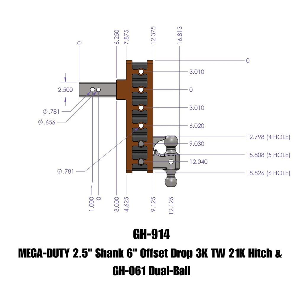 GEN-Y Hitch GH-914 MEGA-DUTY Drop Hitch