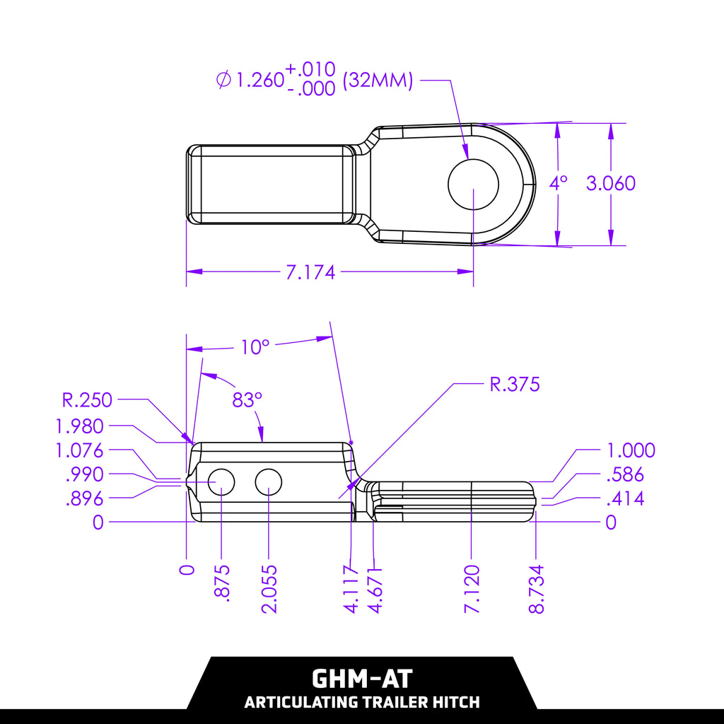 GEN-Y Hitch GHM-AT 2? Shank Articulating Trailer Hitch