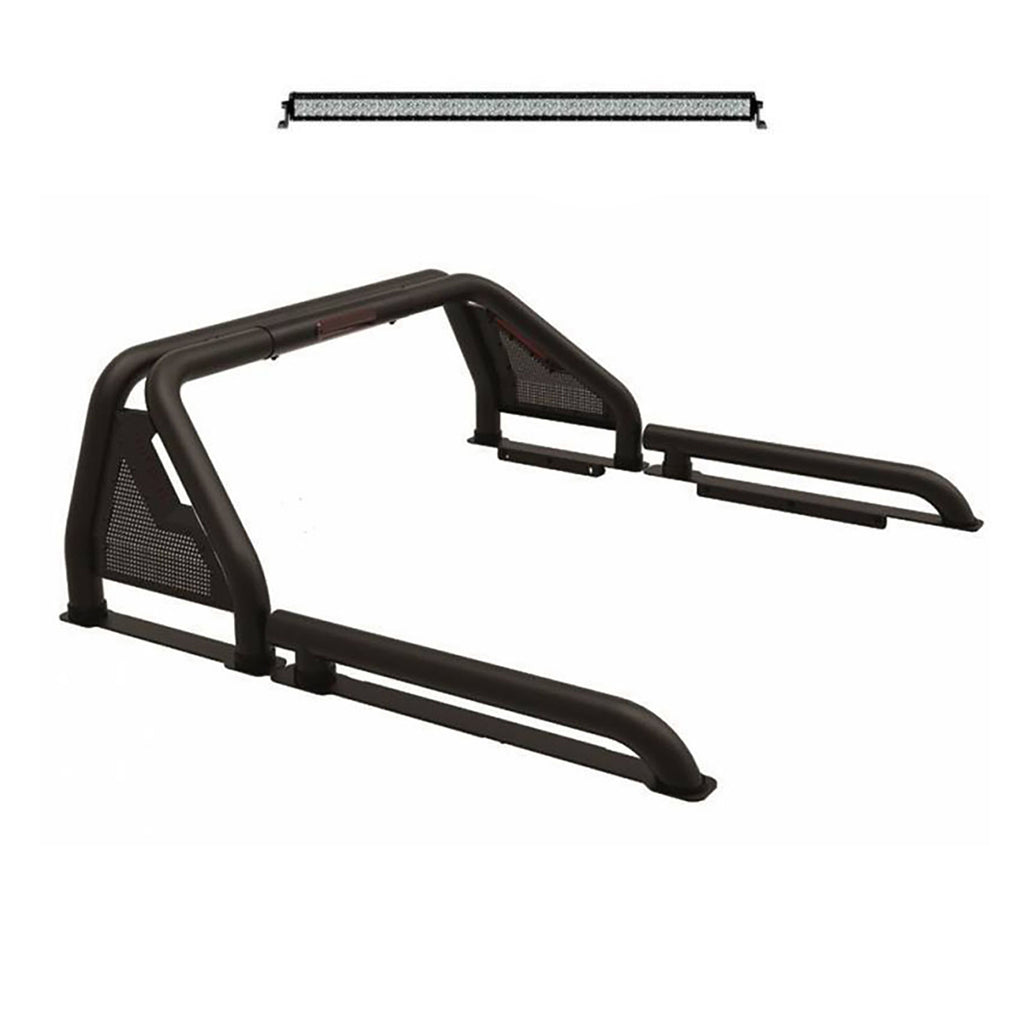 Black Horse Off Road GLRB-01B-KIT Gladiator Roll Bar Kit for Select Chevrolet Silverado 1500, Chevrolet Silverado HD, Chevrolet Silverado 3500, Chevrolet Silverado HD, Dodge Ram 1500, Dodge Ram 2500, Dodge Ram 3500, Ford F-150, GMC Sierra 1500, GMC