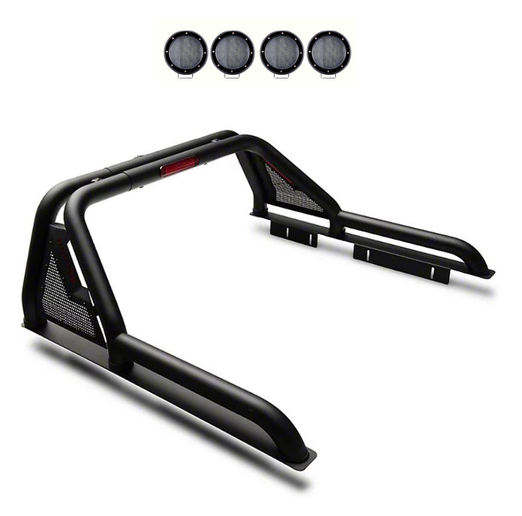 Black Horse Off Road GLRB-03B-PLFB Gladiator Roll Bar Kit for Select Chevrolet Colorado, GMC Canyon, Toyota Tacoma