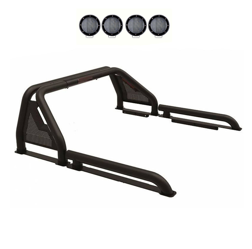 Black Horse Off Road GLRB-07B-PLFB Gladiator Roll Bar Kit for Select Ford Ranger