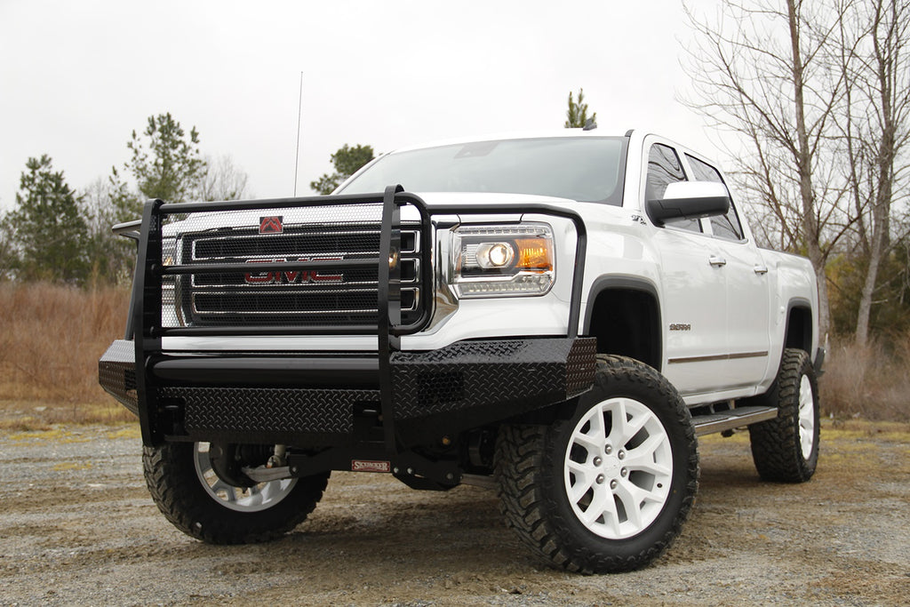 Fab Fours GM07-K2160-1 Black Steel Front Ranch Bumper for Select GMC Sierra