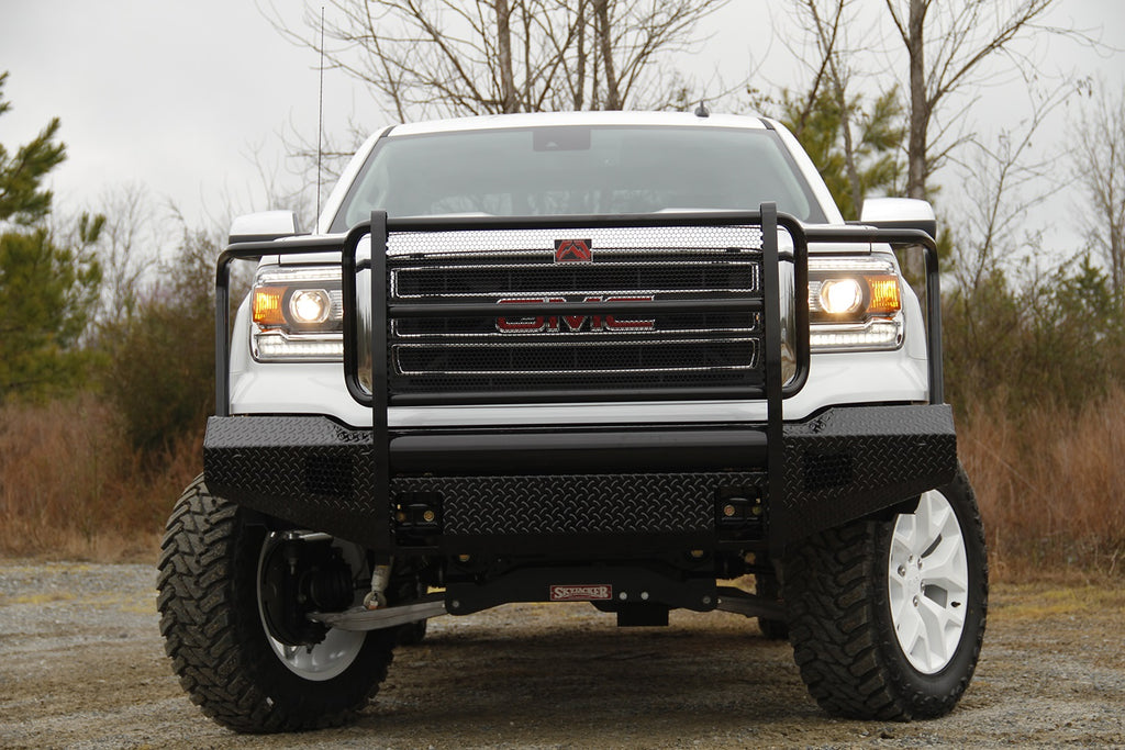 Fab Fours GM07-K2160-1 Black Steel Front Ranch Bumper for Select GMC Sierra