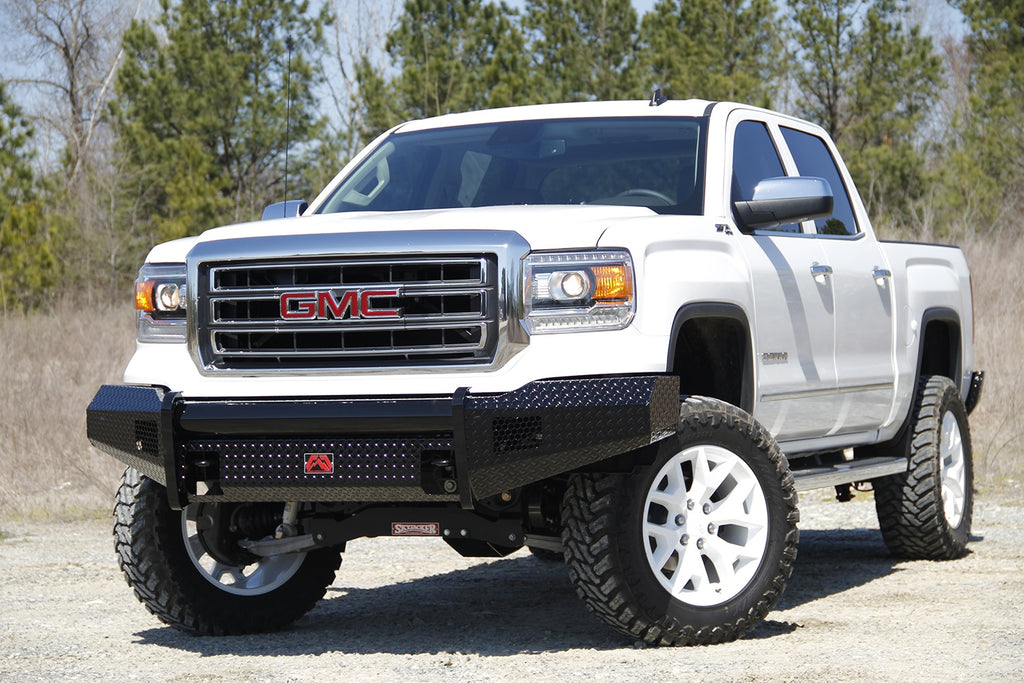 Fab Fours GM07-K2161-1 Black Steel Front Ranch Bumper for Select GMC Sierra