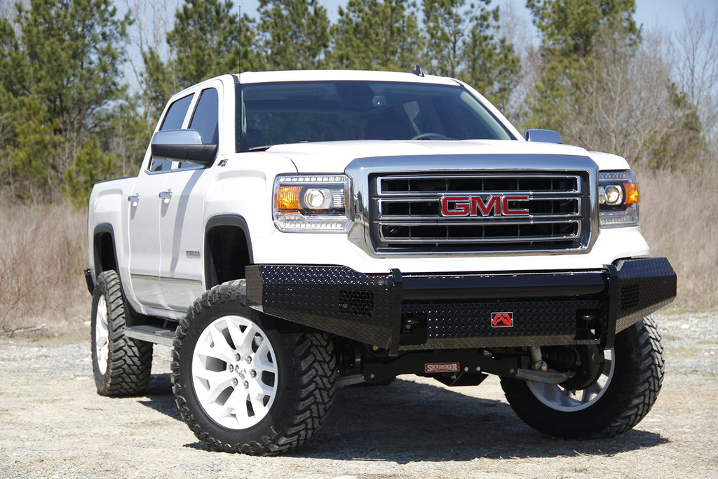 Fab Fours GM07-K2161-1 Black Steel Front Ranch Bumper for Select GMC Sierra