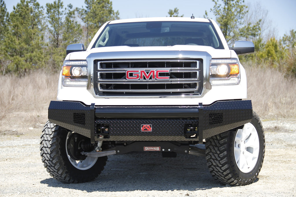 Fab Fours GM07-K2161-1 Black Steel Front Ranch Bumper for Select GMC Sierra