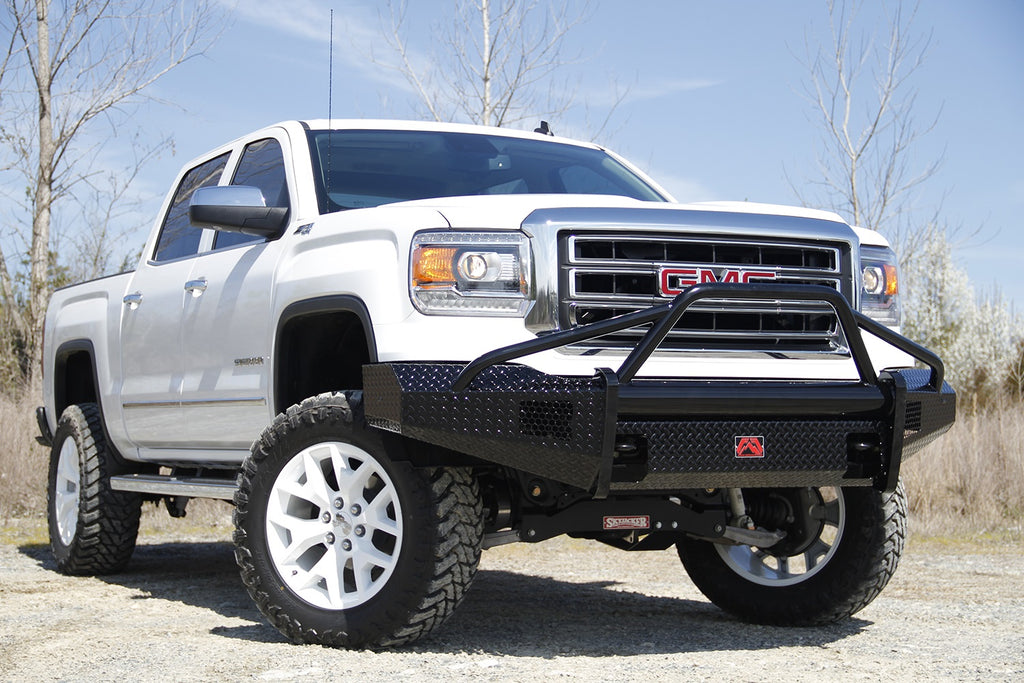 Fab Fours GM07-K2162-1 Black Steel Front Ranch Bumper for Select GMC Sierra