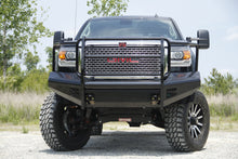 Load image into Gallery viewer, Fab Fours GM08-S2160-1 Black Steel Front Ranch Bumper for Select GMC Sierra HD, GMC Sierra HD
