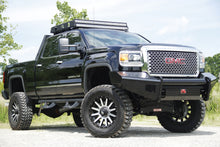 Load image into Gallery viewer, Fab Fours GM11-S2861-1 Black Steel Front Ranch Bumper for Select GMC Sierra HD, GMC Sierra HD