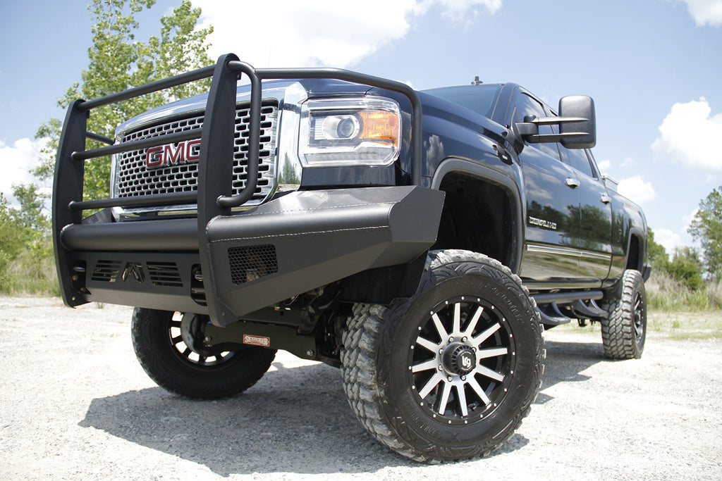 Fab Fours GM14-Q3160-1 Elite Front Ranch Bumper for Select GMC Sierra HD, GMC Sierra HD